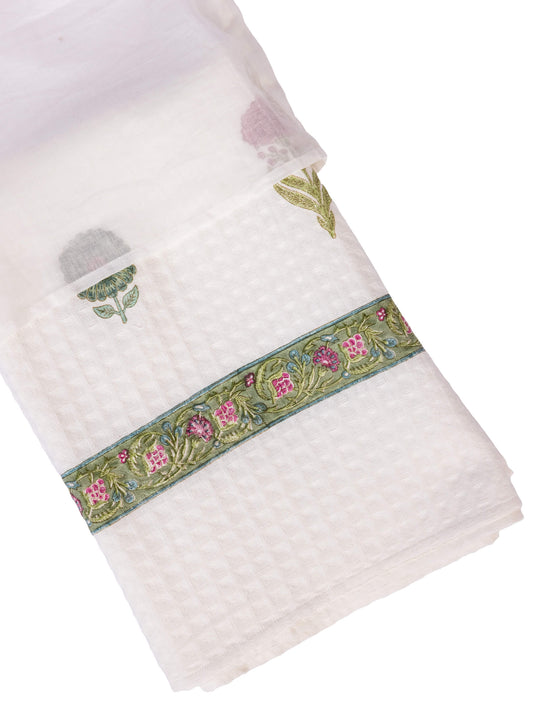 Cotton Waffle Bath Sheet Design 1