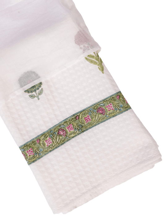 Sage Garden Waffle Bath Sheets (Set of 2)