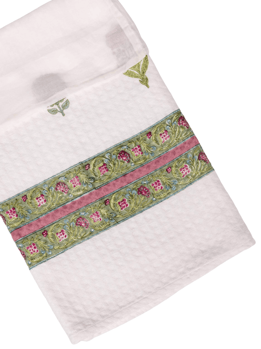 Sage Garden Waffle Bath Towels (Set of 2)