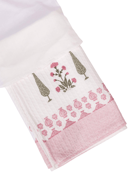 Blush Cypress Waffle Bath Towels (Set of 2)