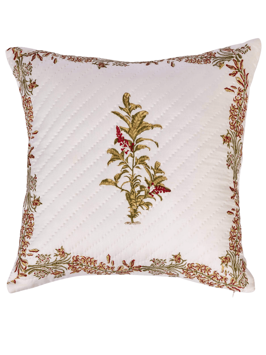 Botanical Garden Quilted Cushion Cover