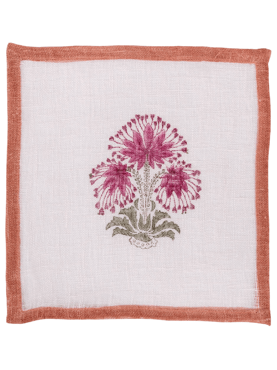 Raspberry Bloom Cocktail Napkins Large (Set of 6)