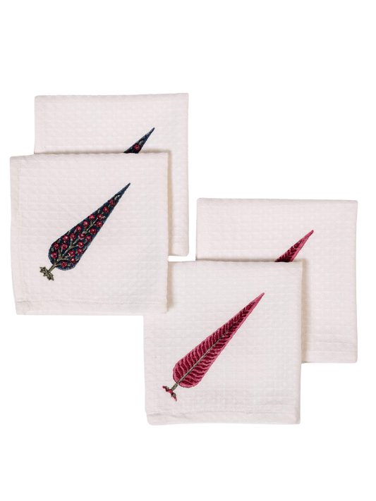 Cypress Duo Waffle Face Towels (Set of 4)