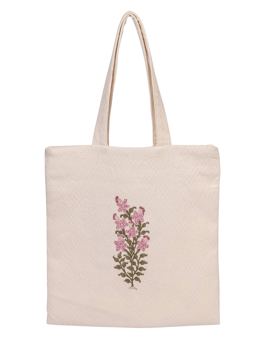 Blush Sprig Square Tote