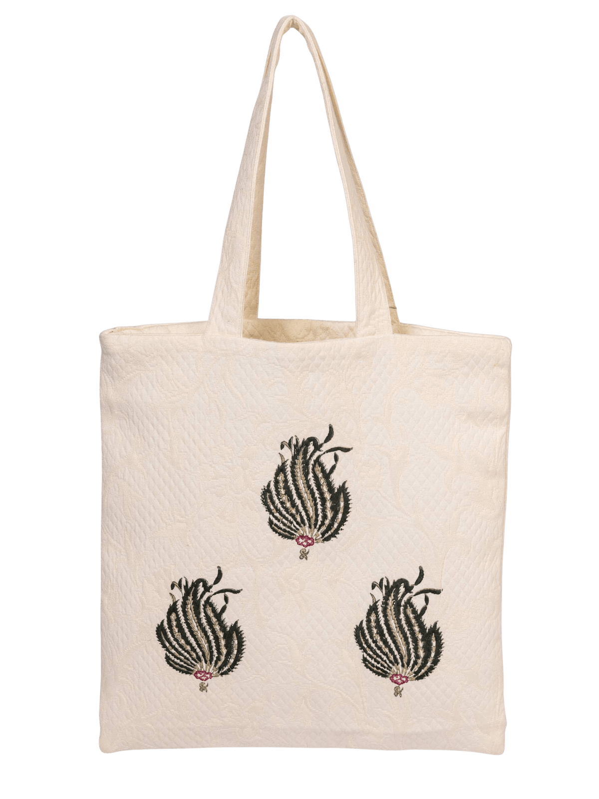Black Tulip Square Tote