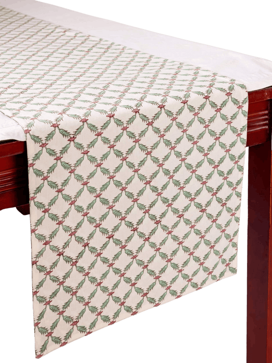 Sage Vine Reversible Table Runner