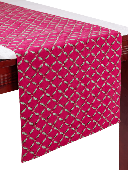 Fuchsia Vine Reversible Table Runner